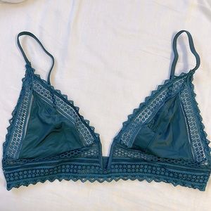Urban outfitters green lacy bralette